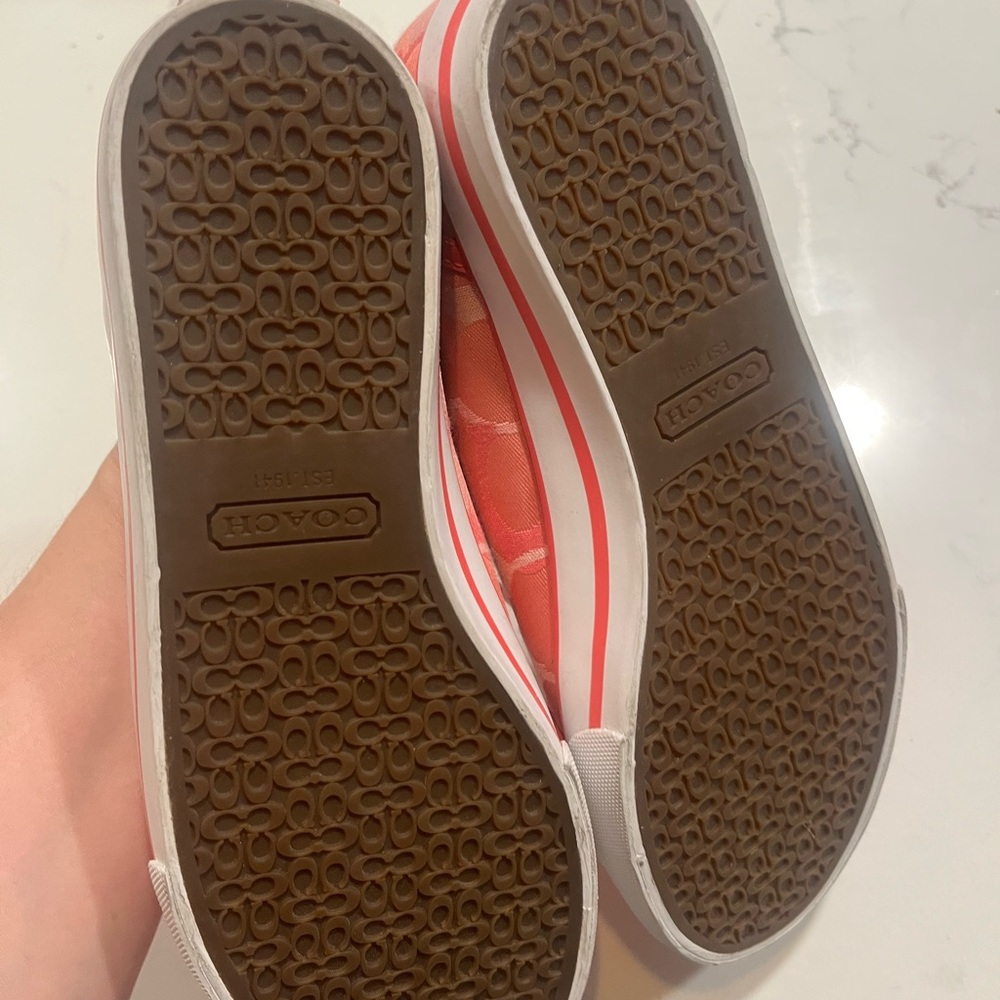 New COACH LACE UP CANVAS SHOES SIZE 6.5 MEDUIM - Picture 5 of 7